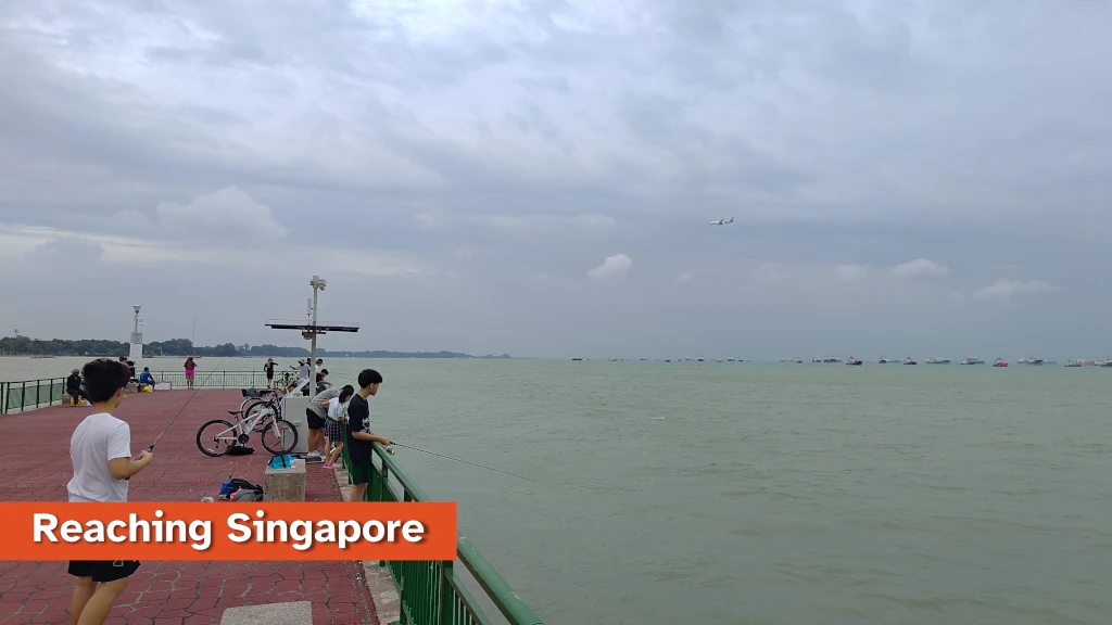 Photo of ocean from the end of Bedok Jetty