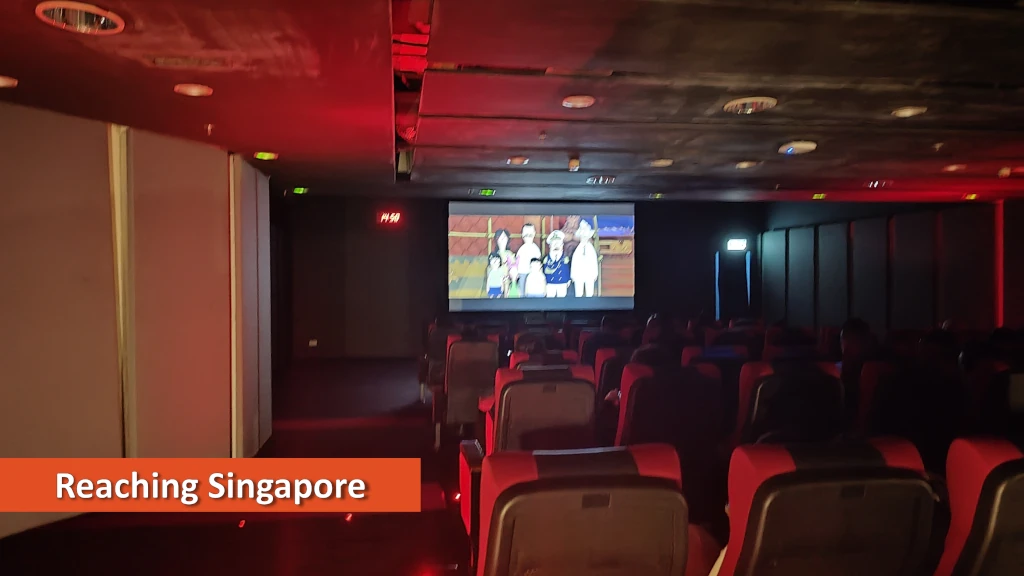 Photo of the inside of a movie theatre at Changi Airport