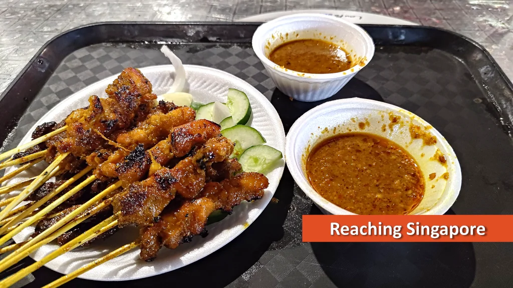 Photo of fresh satay on a tray