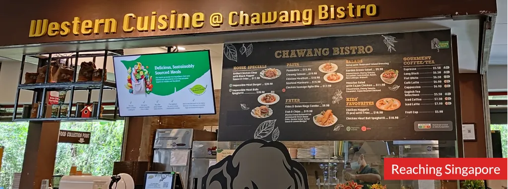 Photo of menu at Singapore Zoo