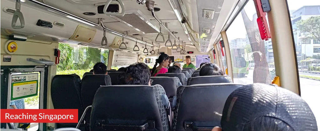 Photo of interior of Mandai Khatib shuttle